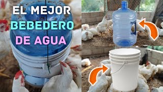 Cómo crear el MEJOR bebedero de agua para los POLLOS de granja [upl. by Gnod]