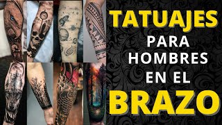 Descubre los mejores diseños de TATUAJES para HOMBRES en el BRAZO  Golden Tattoo [upl. by Alemak]