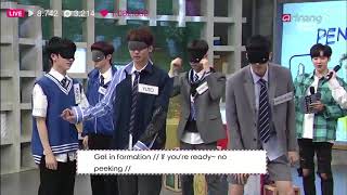 Pentagon dance ‘shine’ while wearing blindfold [upl. by Halona767]