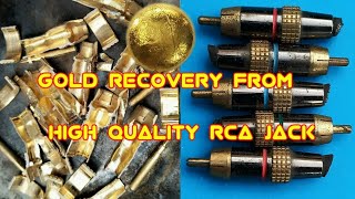 gold Recovery from RCA pinshigh quality gold plated pinsscrap gold plated pins from gold [upl. by Arand]