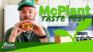 McPlant Taste Test OR vegan goes to McDonalds for the first time in 6 years  New PlantBased Burger [upl. by Aivekal30]