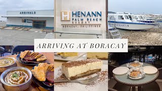 Arriving at Boracay 🌴 checking into henann palm beach first day eats how much we spent [upl. by Acemat]