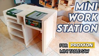 HOW TO MAKE A MINI WORK STATION FOR PROXXON MINI TABLE SAW [upl. by Otineb]