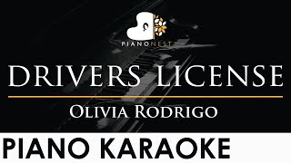 Olivia Rodrigo  drivers license  Piano Karaoke Instrumental Cover with Lyrics [upl. by Drarreg]