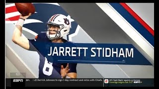 Jarrett Stidham reacts to being drafted by the New England Patriots 4th Round Pick 31 [upl. by Marpet]