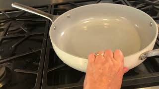 Caraway Nonstick Ceramic Frying Pan Review [upl. by Pastelki]