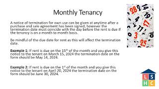 Form N12  Terminating a Tenancy for Purchasers Own Use [upl. by Yrovi]