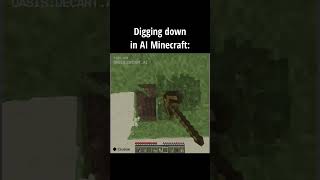 Digging down in AI Minecraft minecraft ai aiminecraft [upl. by Luebke]