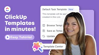 Create Your Own ClickUp Templates in Minutes  EASY Tutorial [upl. by Yllime930]