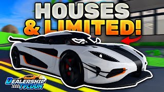 NEW HOUSES amp LIMITED CAR In Dealership Tycoon Update Roblox [upl. by Htederem763]