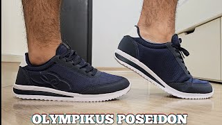 Review Tênis Olympikus Poseidon Azul Marinho  Demonstração No Pé  On Feet [upl. by Dorwin]