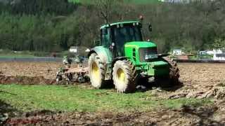 Ploughing Round the Headland  John Deere Action [upl. by Enimassej]