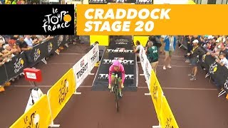 Lawson Craddock first rider off the ramp  Stage 20  Tour de France 2018 [upl. by Haleehs]