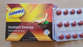 Gerimax Ginseng Tablets Instant Energy [upl. by Perpetua]