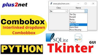 Tkinter two interlinked Comboboxes where options of second is taken based on Selection of first [upl. by Zonnya]