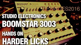 STUDIO ELECTRONICS  BOOMSTAR 3003  Hands On 4  HARDER LICKS [upl. by Yeldahc]