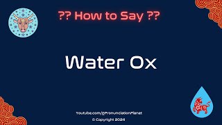 How to Pronounce Chinese Star Sign Water Ox CORRECTLY in English  How to Say Water Ox [upl. by Denison890]