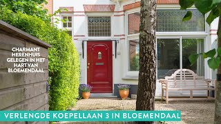 Charmant herenhuis in het hart van Bloemendaal te koop Verlengde Koepellaan 3 [upl. by Yblehs]