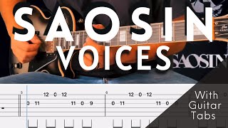 Saosin Voices Cover Guitar Tabs On Screen [upl. by Atinahc]