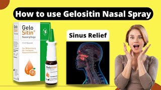 Gelositin nasal spray how to use  Gelositin Nasenpflege Nasenöl [upl. by Prudhoe]