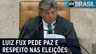 Luiz Fux pede respeito e paz entre adversários nas eleições  SBT Brasil 010822 [upl. by Catina378]