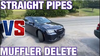 Chrysler 300 S 57L HEMI EXHAUST MUFFLER DELETE Vs STRAIGHT PIPES [upl. by Kylah]