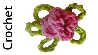 Mini Rose Free Crochet Pattern  Right Handed [upl. by Nosac]