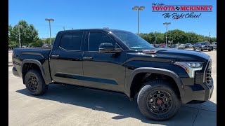 2022 TOYOTA Tundra TRD PRO iForce Max TwinTurbo V6 Hybrid in Midnight Black Metallic Video [upl. by Ahsoik]