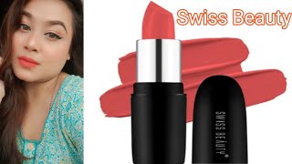 Swiss Beauty Matte Lipstick Apricot  PRIYANKA [upl. by Kameko]