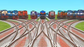 9 TRAIN CROSSING ON MERGED CURVED CUT RAILROAD  Diesel Train  Railwork NTG  Train Simulator 2024 [upl. by Erasmo]