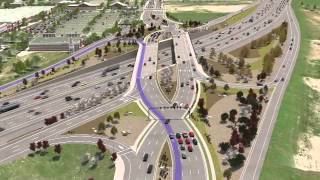 Diverging Diamond Interchange Animation [upl. by Charie797]