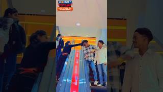 Escalator Slap Prank On RandomBoys😜😈😳public reaction youtube shorts escalator masti india [upl. by Llezo]