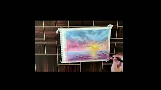 Watercolor seascape yourubeshorts art shorts [upl. by Camala]