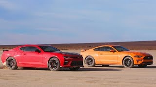 Desert Drag Race Mustang GT vs Camaro SS 1LE  Head 2 Head Preview Ep 98 [upl. by Gaivn595]