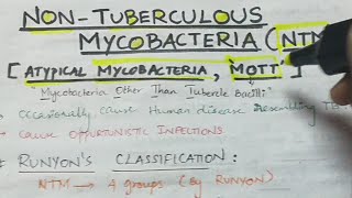 Nontuberculous mycobacteria  Microbiology  Handwritten notes [upl. by Dianne]