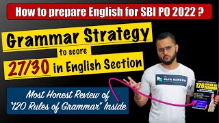 Grammar Strategy for SBI PO  120 Rules of Grammar Book Review  How to prepare English for SBI PO [upl. by Nerad]