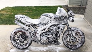 How to SUPER Clean Your Motorcycle Full Tutorial [upl. by Anaeerb]