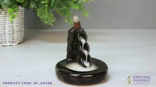 Bamboo Waterfall Backflow Incense Cone Burner  Something Different Wholesale [upl. by Kruger]