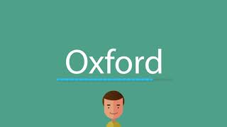 Oxford pronunciation [upl. by Maffa]