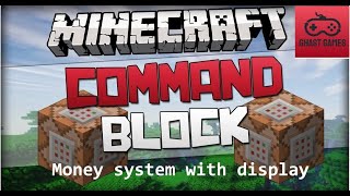 How to make Minecraft money system and stats display using command blocks [upl. by Lleruj855]