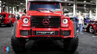 Amazing Custom Mercedes Benz G550 4x4 Squared Exterior Walkaround LA Auto Show [upl. by Diarmuid]