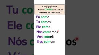 🌟Que tal Aprender a Conjugar o Verbo COMER no Tempo Presente do Indicativo shorts🌟 [upl. by Amarillis]