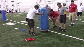 Youth Football Drills  Defensive Line Play [upl. by Blinni]