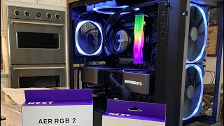 Installing NZXT AER RGB 2 Fans  Replacing The Stock Fans On The NZXT H510 Elite Case [upl. by Halueb]