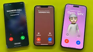 Realme 12pro Vs iPhone 13pro Vs iPhone 14pro Crazy Cool Incoming Calls WhatsAppTelegram [upl. by Leugar180]