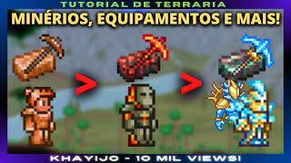 COMO CONSEGUIR TODOS OS MINÃ‰RIOS E EQUIPAMENTOS NO TERRARIA 144 [upl. by Leaj]