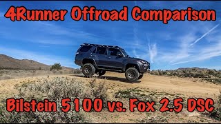 4Runner Suspension  Bilstein 5100 Vs Fox 25 DSC  Part 2 Offroad [upl. by Gerk]