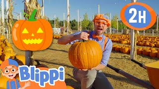 Halloween With Blippi At A Pumpkin Farm  Educational Videos for Kids [upl. by Gnihc786]