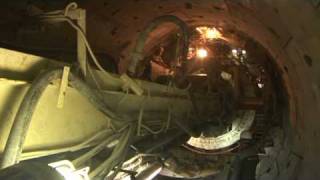 Tunnel boring machine Lovat RME232 in action in Sochi [upl. by Rhynd]