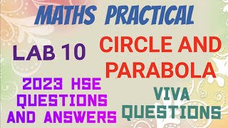 MATHS LAB 10CIRCLE AND PARABOLA2023 HSE QUESTIONS AND ANSWERSVIVA QUESTIONS [upl. by Espy]